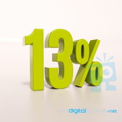 Percentage Sign,13 Percent Stock Image