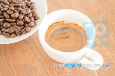 Perfect Shot Of Hot Espresso Stock Photo