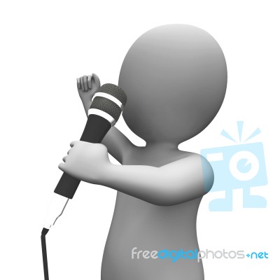 Performer Singing Shows Songs Or Music Talent Concert Stock Image