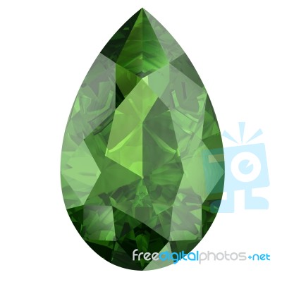 Peridot On White Background Stock Image