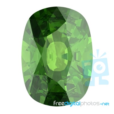 Peridot On White Background Stock Image