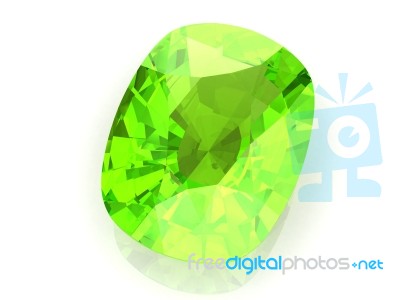 Peridot On White Background Stock Image