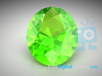 Peridot On White Background Stock Image