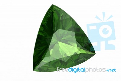 Peridot On White Background Stock Image