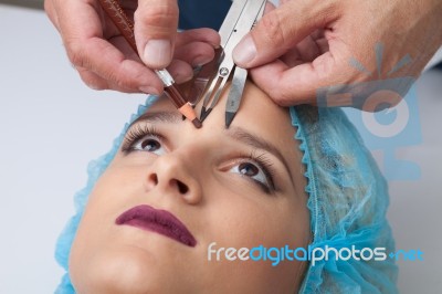 Permanent Eyebrows Japanese Style Stock Photo