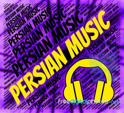 Persian Music Indicates Sound Track And Acoustic Stock Image