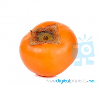 Persimmon Isolated On The White Background Stock Photo