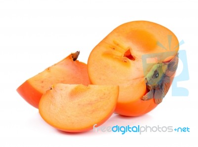 Persimmon Isolated On The White Background Stock Photo