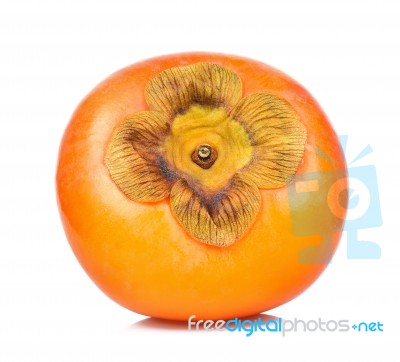 Persimmon Isolated On The White Background Stock Photo