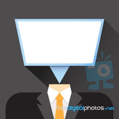 Person Head Text Conversation Flat Icon  Illustration Eps 10 Stock Image