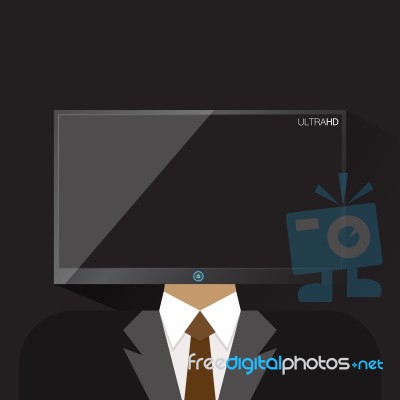 Person Head Tv Icon  Illustration Eps 10 Stock Image