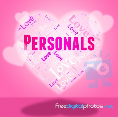 Personals Heart Means In Love And Advertisement Stock Image