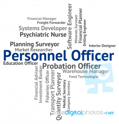 Personnel Officer Shows Labour Force And Career Stock Image