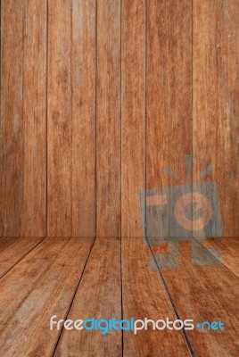 Perspective Brown Wood Floor Panel Background Stock Photo