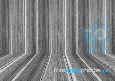 Perspective Lines Of Wood Background With Black And White Stock Image