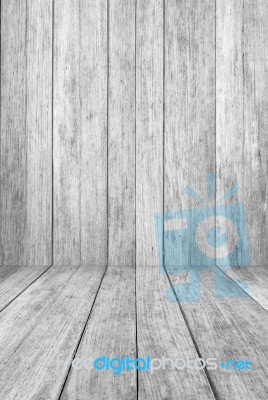 Perspective Wood Floor Panel With Black And White Tone Backgroun… Stock Photo