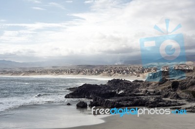 Peruvian Coastline, Chala, Arequipa Region, Northern Peru Stock Photo