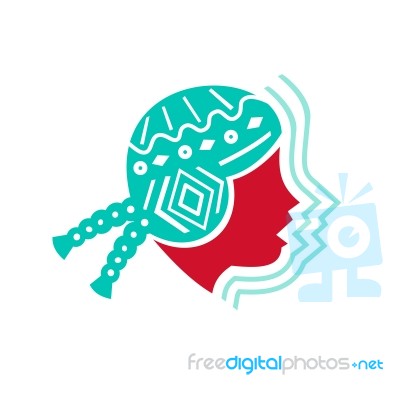 Peruvian Girl Hat Side Icon Stock Image