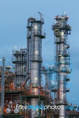 Petrochemical Factory Stock Photo