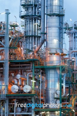 Petrochemical Factory Stock Photo