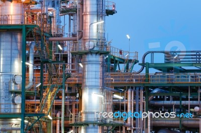 Petrochemical Factory Stock Photo