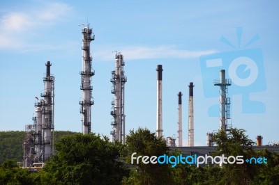 Petrochemical Plant Stock Photo