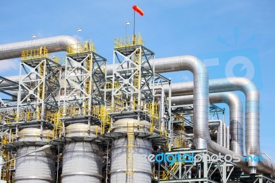 Petrochemical Plant Stock Photo