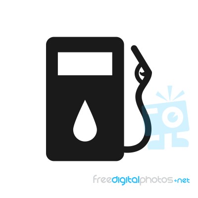 Petrol Station Icon  Illustration On White Backgroun Stock Image