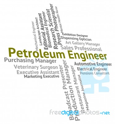 Petroleum Engineer Showing Crude Oil And Hire Stock Image