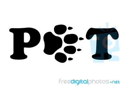 Pets Paw Means Domestic Animals And Breed Stock Image