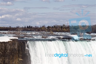 Pgoto Of The Niagara Falls, Ice And Snow Stock Photo