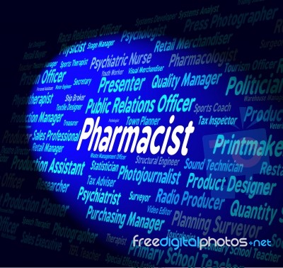 Pharmacist Job Indicating Lab Technician And Chemical Stock Image