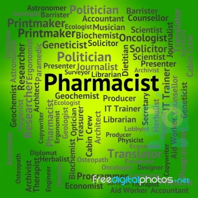 Pharmacist Job Representing Lab Technician And Career Stock Image