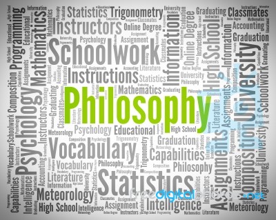 Philosophy Word Means Wisdom. Philosophies And Ethics Stock Image