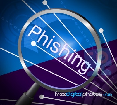 Phishing Fraud Represents Rip Off And Cheat Stock Image