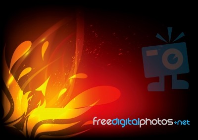 Phoenix In Fire Background Stock Image