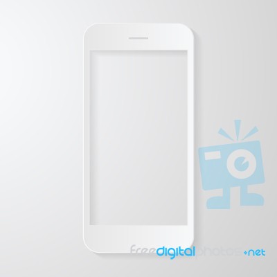 Phone Mobile  Drawing Paper Style Stock Image