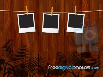 Photo Frames Indicates Blank Space And Border Stock Image