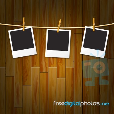 Photo Frames Indicates Empty Space And Border Stock Image