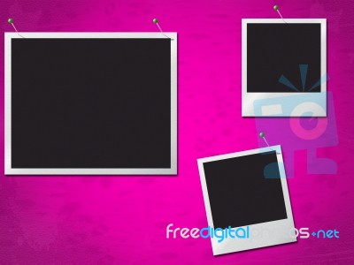 Photo Frames Indicates Text Space And Blank Stock Image