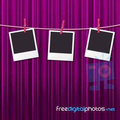 Photo Frames Shows Empty Space And Background Stock Image