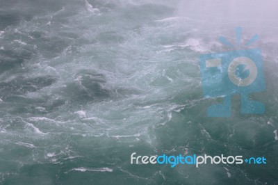 Photo Of The Fast Water Near The Niagara Falls Stock Photo