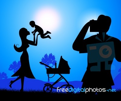 Photograph Baby Represents Photographers Youngster And Newborn Stock Image