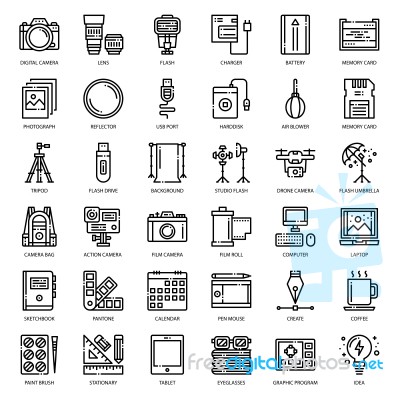 Photographer And Designer Gadget Stock Image