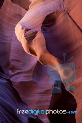 Photographer At Work In Lower Antelope Canyon Stock Photo