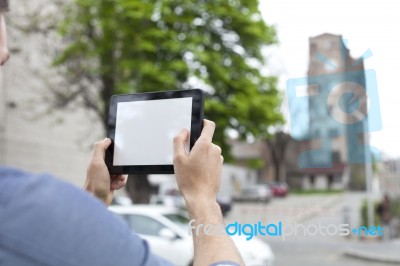 Photography With Digital Tablet Stock Photo