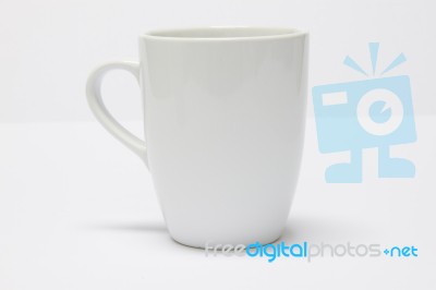 Photorealistic White Cup Stock Photo