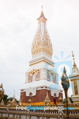 Phra That Phanom Pagoda In Wat Phra That Phanom, Nakhon Phanom, Stock Photo