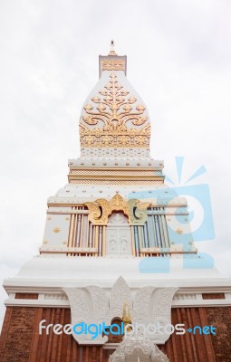 Phra That Phanom Pagoda In Wat Phra That Phanom, Nakhon Phanom, Stock Photo