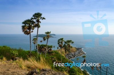 Phrom Thep Cape At Phuket Stock Photo